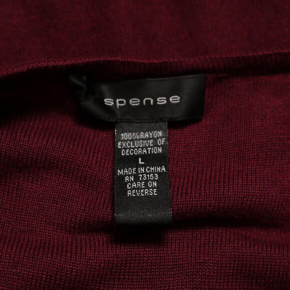 Spense Burgundy Sweater Dress L Knee-Length 3/4 Sleeve Fall Capsule Workwear - Picture 7 of 10